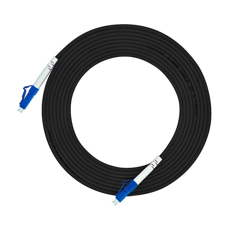 Jeirdus 5M LC to LC Outdoor Armored Simplex 9/125 SM Fiber Optic Cable Jumper Optical Patch Cord Singlemode 5Meters 16ft LC-LC - Image 1